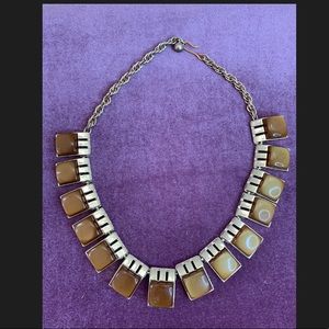 Tiger Eye Imitation golden necklace (short)